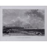 After John Constable, engraved by David Lucas, "Yarmouth, Norfolk", black and white mezzotint , 14 x