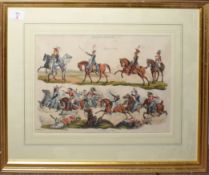 After Henry Alken"Moments of fancy", hand coloured engraving, published by Thomas McLean, 1822, 25 x