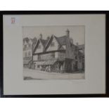 Henry James Starling, ARE, (1895-1996), "Ber Street, Norwich", black and white etching, signed,