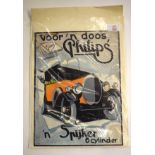 Advertising poster cut from a magazine advertising Fabina cigarettes with an early 20th century