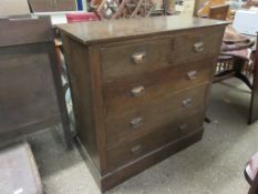 EARLY 20TH CENTURY CHEST OF TWO SHORT OVER THREE LONG DRAWERS, WIDTH APPROX 108CM