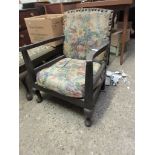 EARLY 20TH CENTURY LOW NURSING CHAIR, APPROX 70CM
