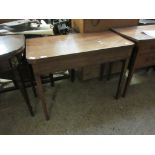 CIRCA 19TH CENTURY MAHOGANY FOLD-TOP TEA TABLE