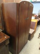 MID-20TH CENTURY SINGLE WARDROBE, WIDTH APPROX 90CM