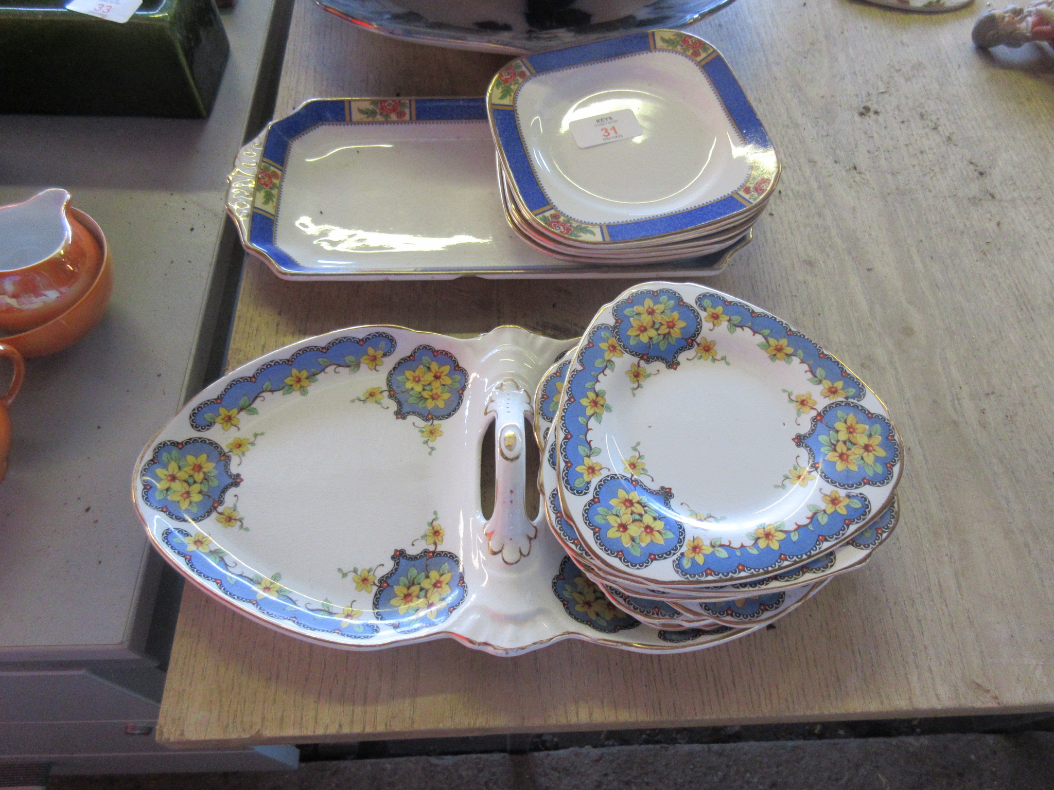 TWO PART SANDWICH SETS (ALLERTONS AND BURLEIGH WARE)