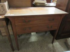 DRESSING TABLE WITH INLAID AND STRUNG DECORATION THROUGHOUT, APPROX 90CM