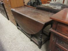 LATE 18TH/EARLY 19TH CENTURY JOINTED FOLDING TABLE, WIDTH FOLDED APPROX 118CM