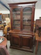 VICTORIAN SIDEBOARD WITH DISPLAY CABINET ABOVE, MAX WIDTH APPROX 112CM