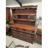 REPRODUCTION DRESSER WITH CARVED DECORATION