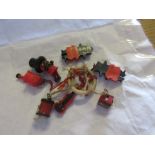QUANTITY OF VARIOUS VINTAGE MINIATURE WOODEN CHARMS