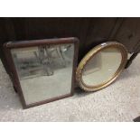 TWO VARIOUS FRAMED MIRRORS