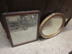TWO VARIOUS FRAMED MIRRORS