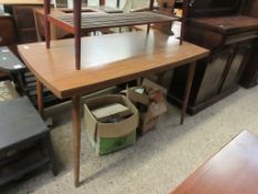 TEAK FINISH 1970S DINING TABLE, LENGTH APPROX 118CM