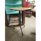 MID-19TH CENTURY SQUARE OCCASIONAL TABLE WITH FOLDING TOP, THE TOP APPROX 44CM X 50CM