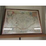 FRAMED REPRODUCTION MAP OF NORFOLK