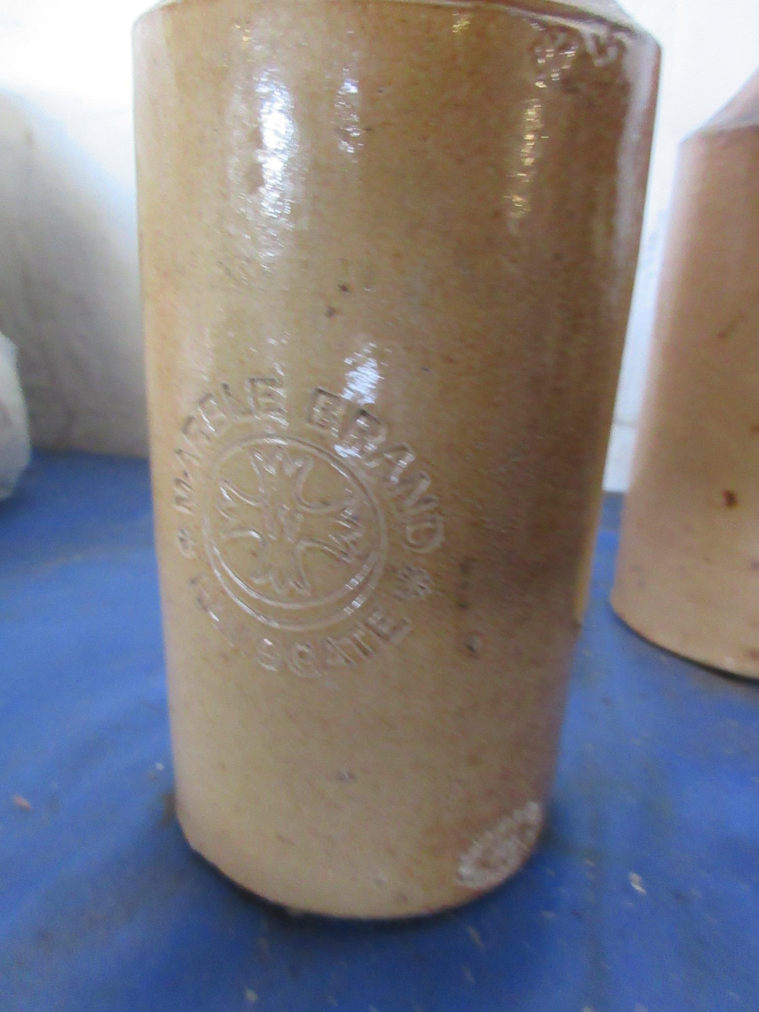THREE SALT GLAZED STONEWARE BOTTLES INCLUDING STEWARD & PATTESON, NORWICH AND SWAFFHAM AND TWO - Image 3 of 4