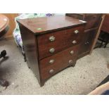 LATE 18TH/EARLY 19TH CENTURY MAHOGANY COMMODE CABINET, LIFTING LID WITH FOUR DUMMY DRAWERS BELOW