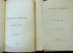 WALTER RYE: NORFOLK FAMILIES, Norwich, Goose & Son, 1913-15, 1st edition, 6 parts complete in two,