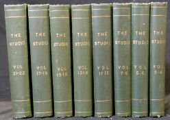 THE STUDIO, AN ILLUSTRATED MAGAZINE OF FINE AND APPLIED ART, 1894-1901, vols 3-8, 12-18, 21-22 in 8,