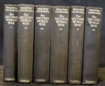 SIR WINSTON LEONARD SPENCER CHURCHILL: THE SECOND WORLD WAR, London, Cassell, 1948-54, 6 vols,