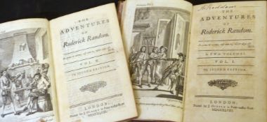 [TOBIAS SMOLLETT]: THE ADVENTURES OF RODERICK RANDOM, London, for J Osborn, 1748, 2nd edition, 2