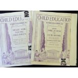 CHILD EDUCATION, 1933 AUTUMN EXTRA NUMBER, contains large folding coloured plate by Winifred