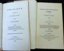 GEORGE GORDON LORD BYRON: CHILDE HAROLD'S PILGRIMAGE, A ROMAUNT AND OTHER POEMS, London, printed