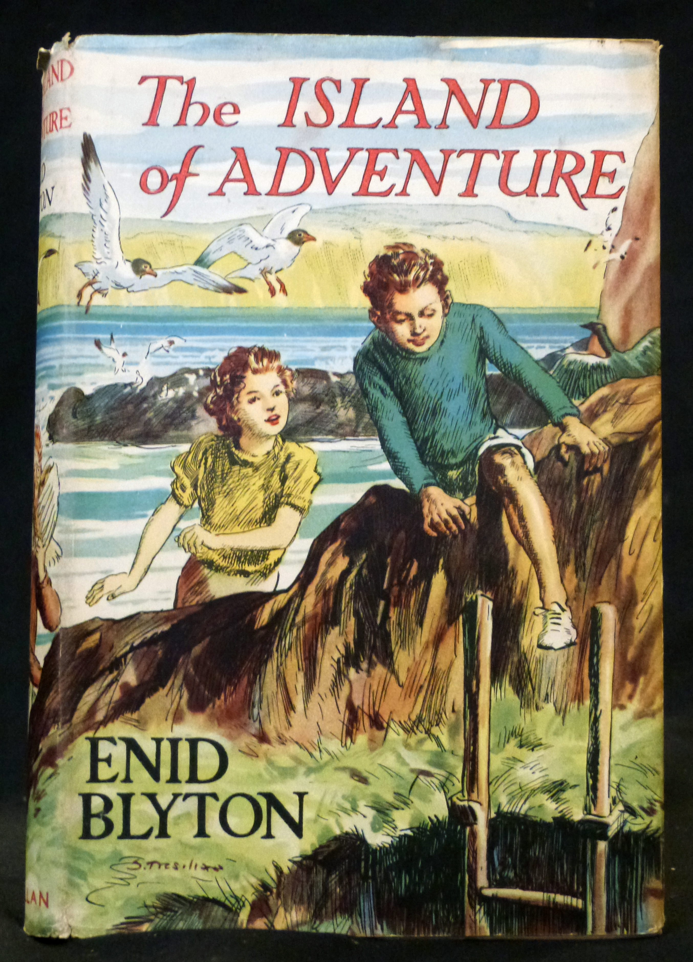 ENID BLYTON: THE ISLAND OF ADVENTURE, ill Stuart Tresilian, London, MacMillan, 1944, 1st edition,