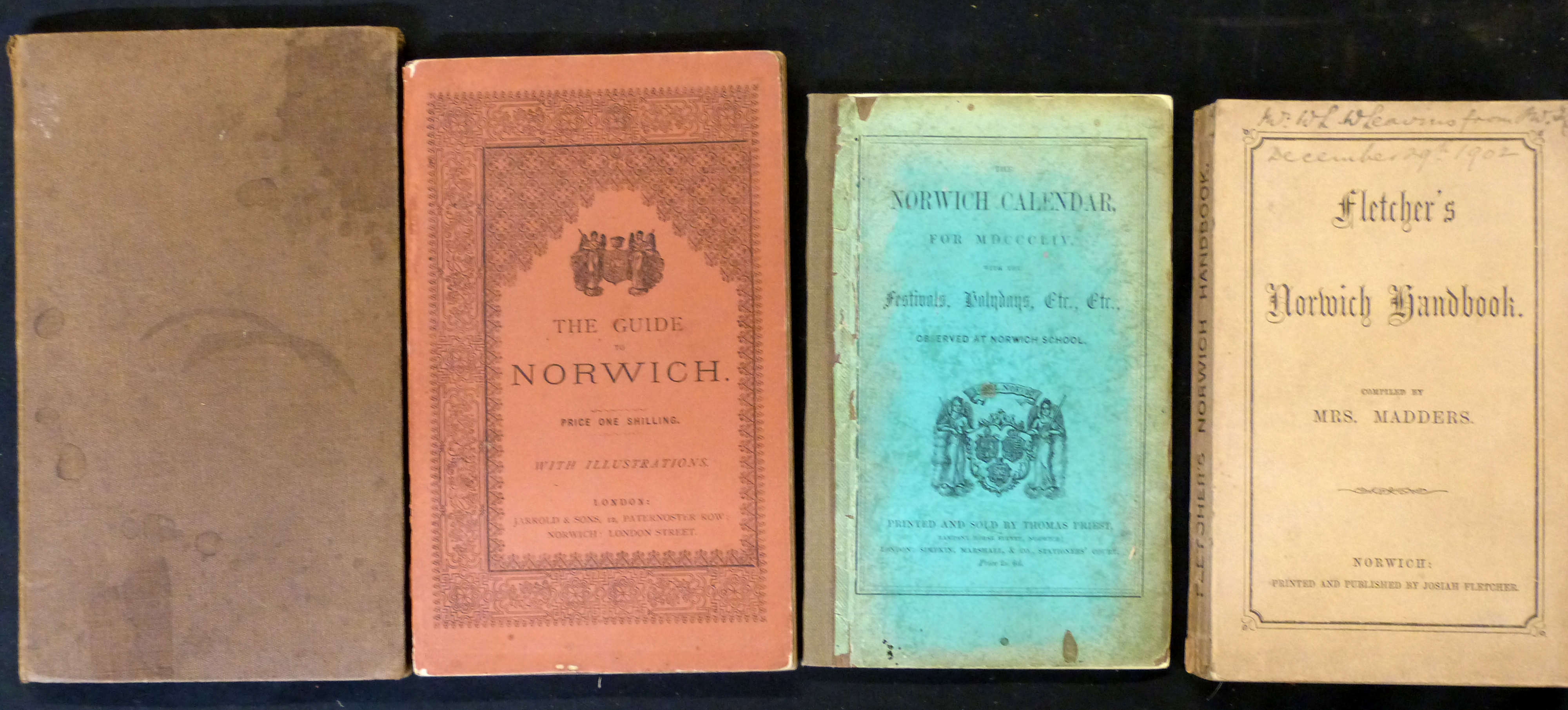 SUSAN SWAIN MADDERS (ED): FLETCHER'S NORWICH HANDBOOK, Norwich, Josiah Fletcher, 1857, 1st