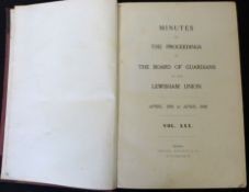 MINUTES OF THE PROCEEDINGS OF THE BOARD OF GUARDIANS OF THE LEWISHAM UNION, APRIL 1919 TO APRIL