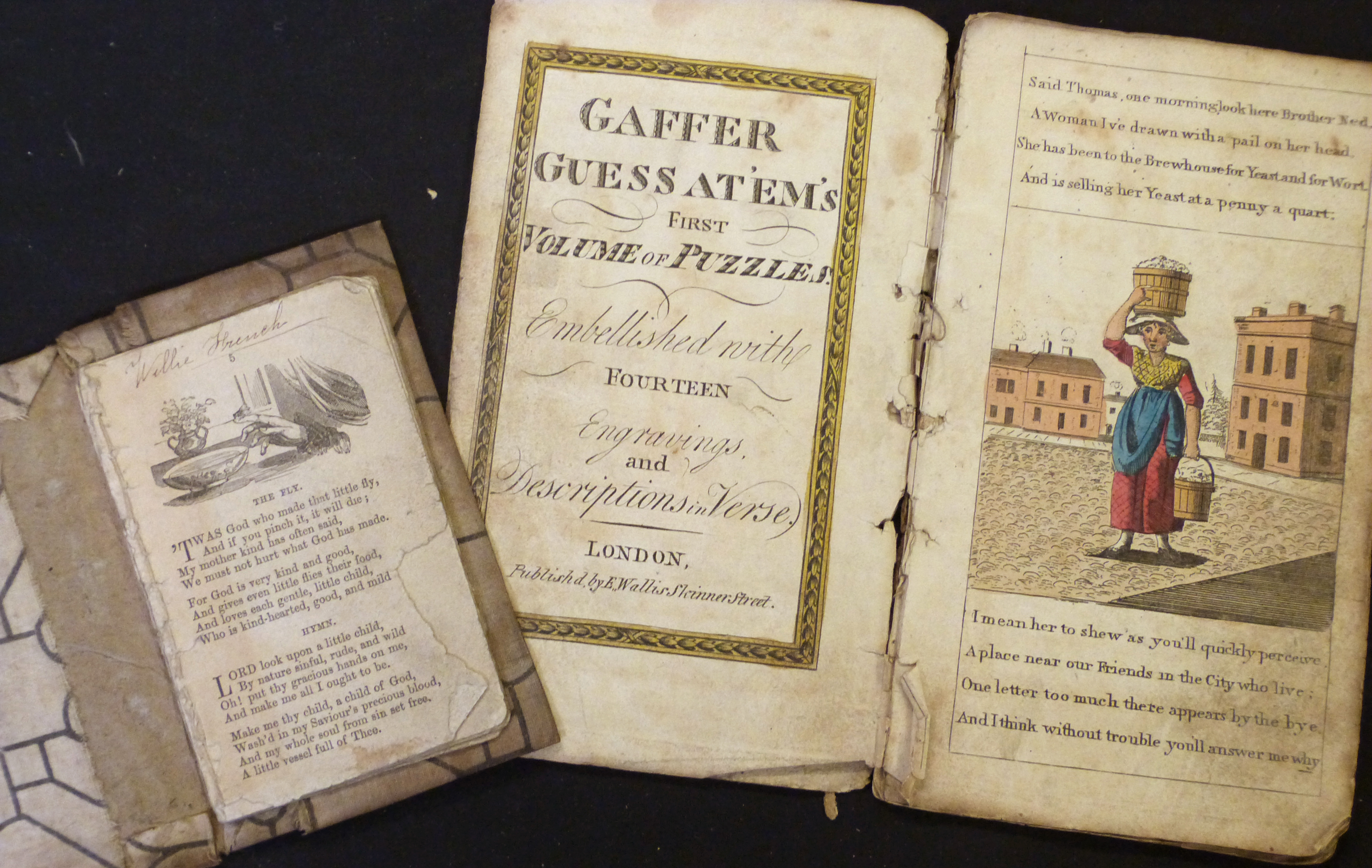 ANON: GAFFER GUESS AT'M'S FIRST VOLUME OF PUZZLES..., London, E Wallis, circa 1820, 14 hand coloured - Image 2 of 3