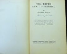 STANLEY UNWIN: THE TRUTH ABOUT PUBLISHING, London, George Allen & Unwin, 1926, 1st edition,