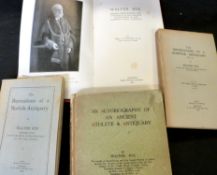 WALTER RYE: 2 titles: AN AUTOBIOGRAPHY OF AN ANCIENT ATHLETE AND ANTIQUARY, Norwich, Roberts & Co,