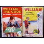 RICHMAL CROMPTON: 2 titles: WILLIAM, London, George Newnes, 1930 reprint, original red cloth, 13th