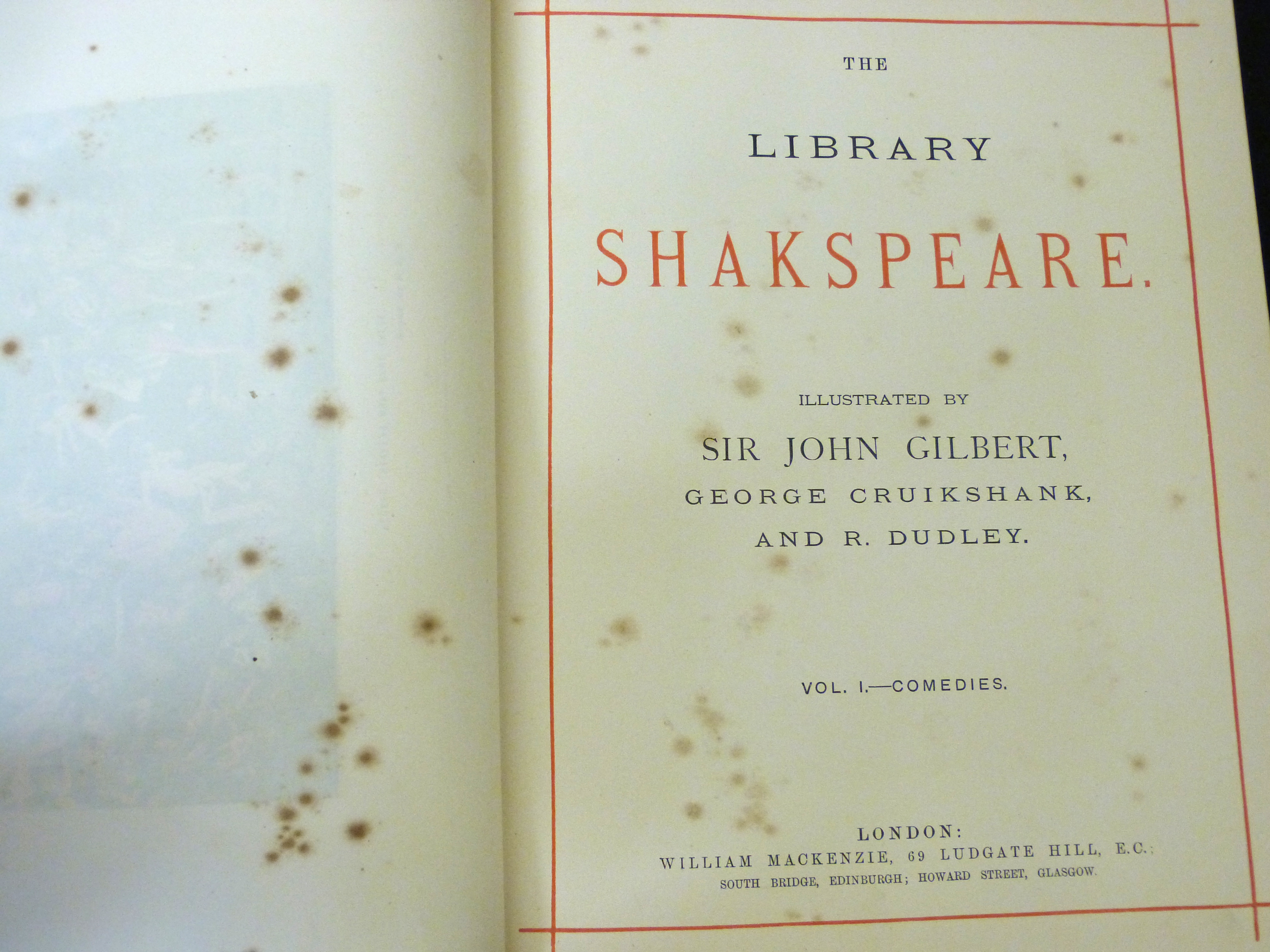 WILLIAM SHAKESPEARE: THE LIBRARY SHAKSPEARE, ill Sir John Gilbert, George Cruikshank and R Dudley, - Image 2 of 3