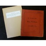 WALTER RYE: 2 titles: THE GREAT WAR, STATISTICS OF RECRUITING IN EAST AND NORTH NORFOLK AMONG TENANT