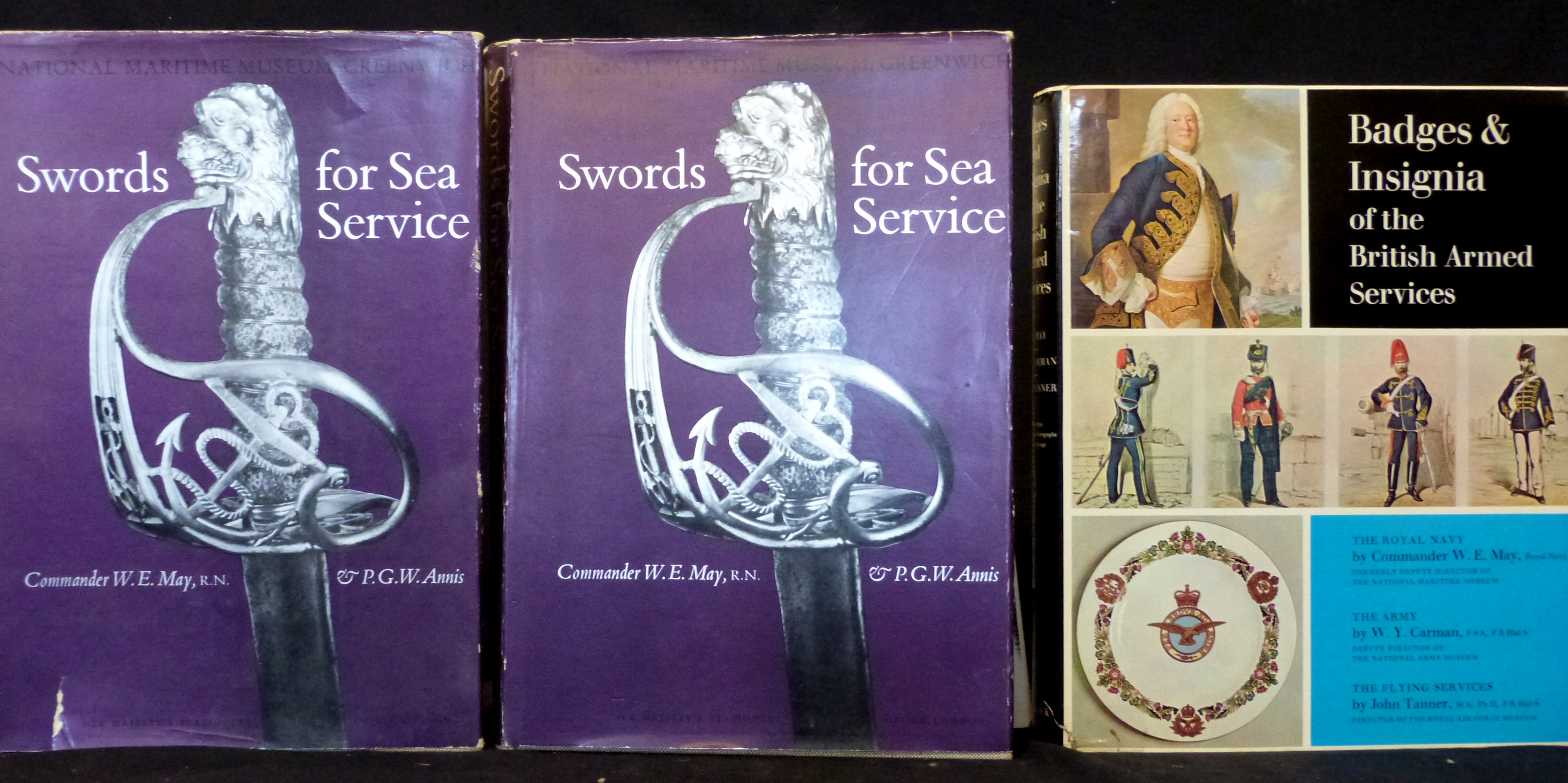 WILLIAM EDWARD MAY & PHILIP GEOFFRY WALTER ANNIS: SWORDS FOR SEA SERVICE, London, HMSO, 1st edition,