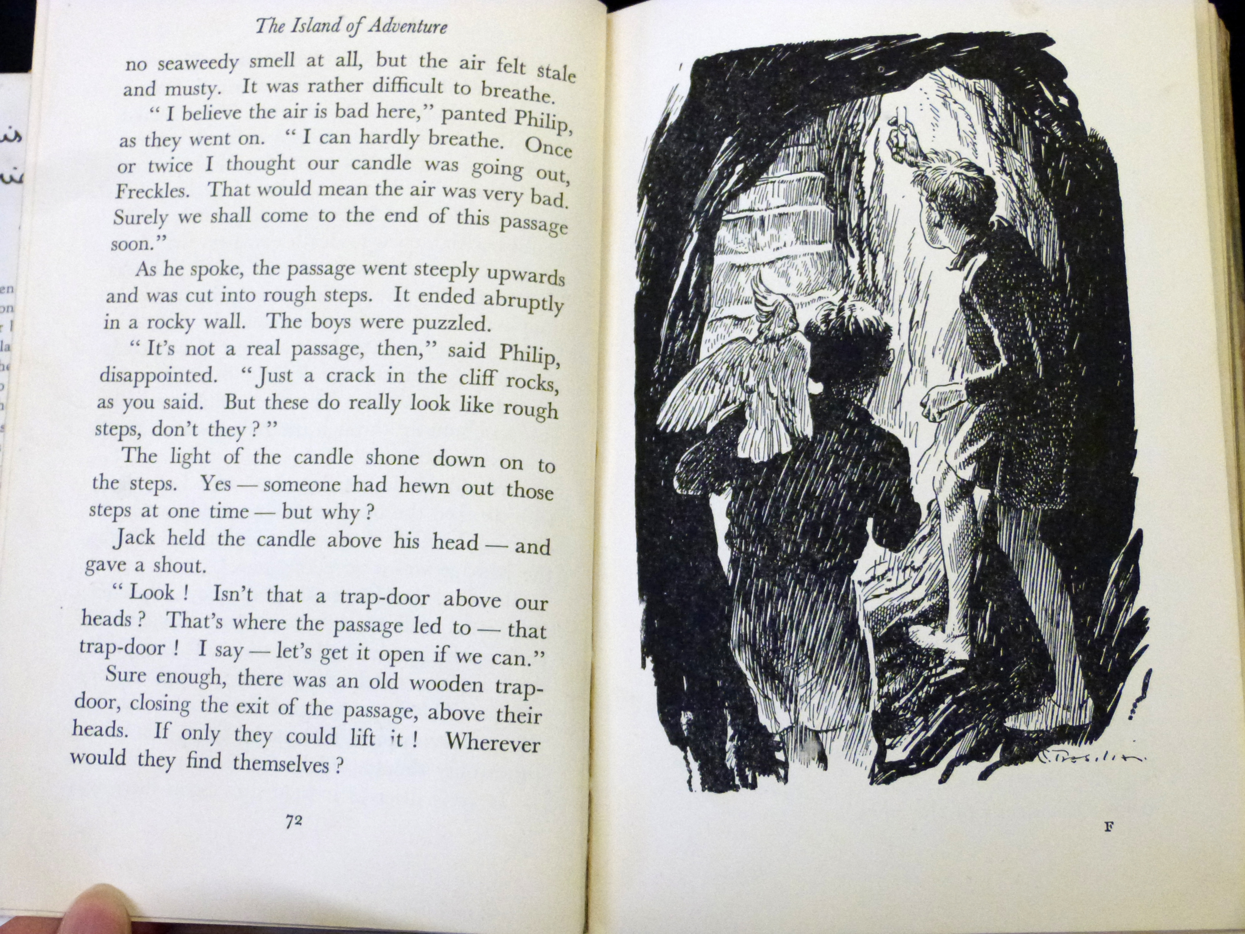ENID BLYTON: THE ISLAND OF ADVENTURE, ill Stuart Tresilian, London, MacMillan, 1944, 1st edition, - Image 2 of 2