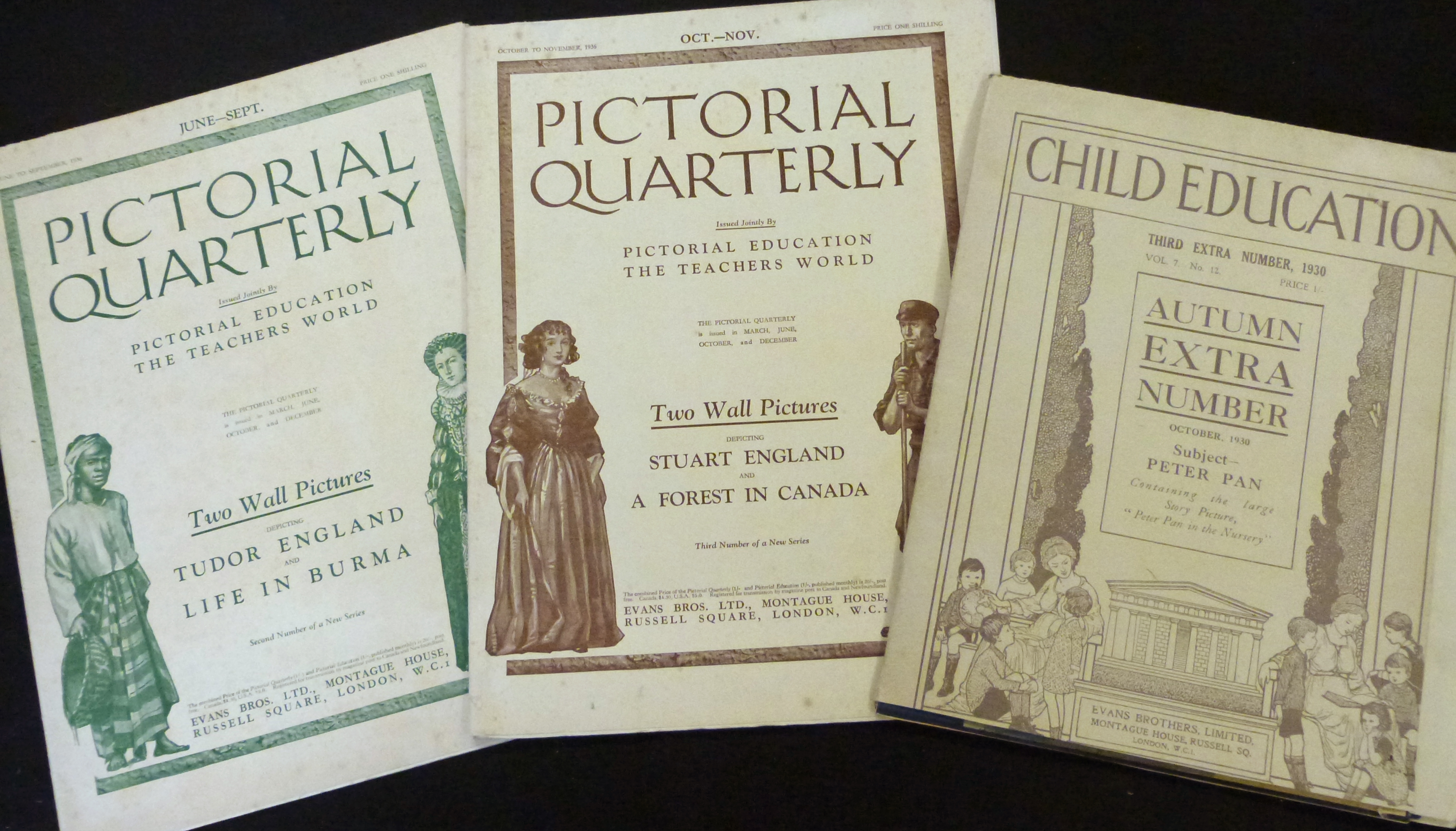 CHILD EDUCATION, 1930, AUTUMN EXTRA NUMBER, SUBJECT - PETER PAN, contains large folding coloured