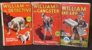 RICHMAL CROMPTON: 3 titles: WILLIAM AND ARP, London, George Newnes, 1939, 3rd impression, original