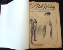 ALLY SLOPER'S HALF HOLIDAY, 1908-09 bound vol of 32 issues nos 1257, 1262, 1274, 1283, 1288-1315,