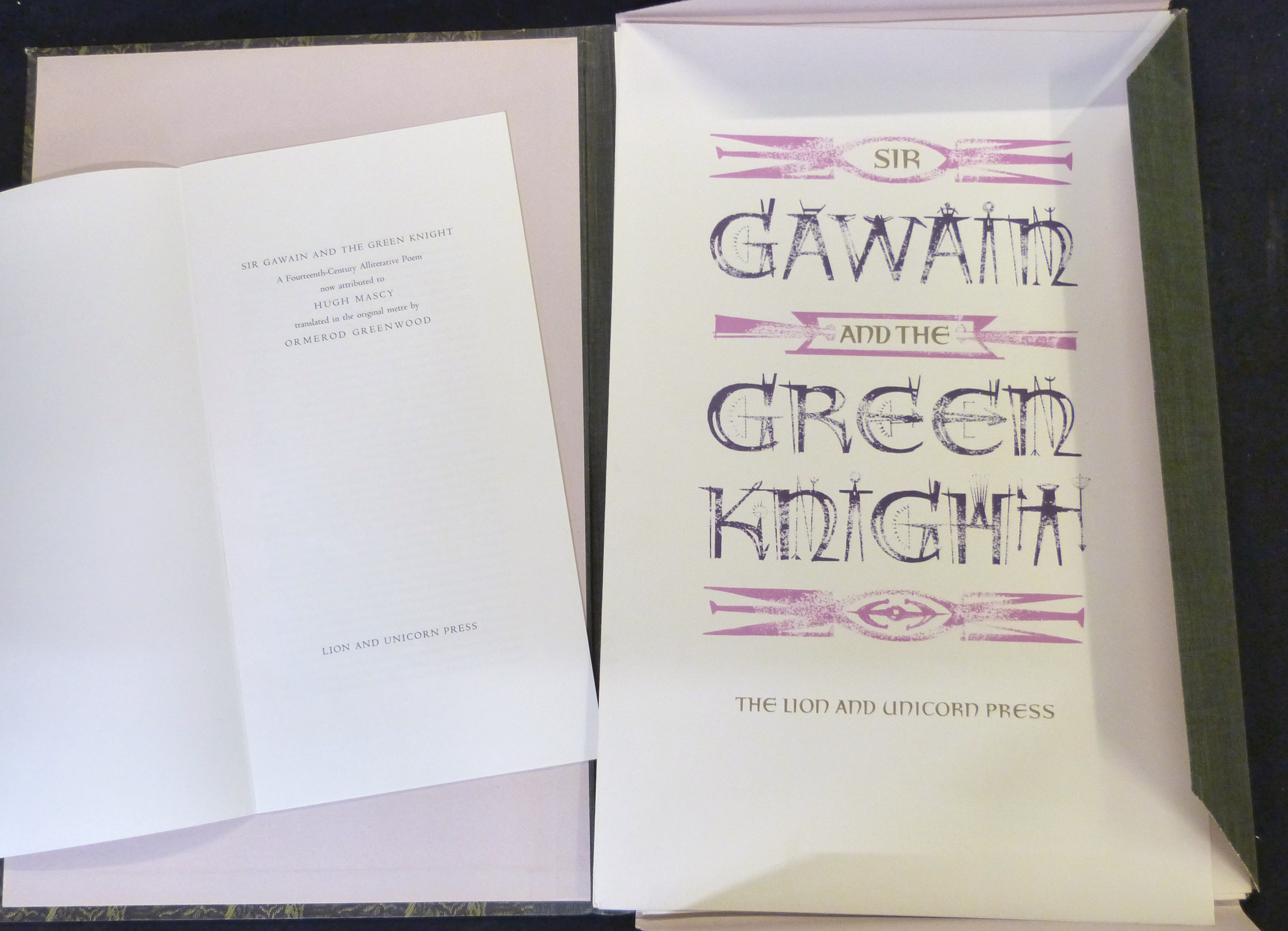 SIR GAWAIN AND THE GREEN KNIGHT, A FOURTEENTH CENTURY ALLITERATIVE POEM NOW ATTRIBUTED TO HUGH