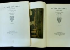 MANSFIELD D FORBES (ED): CLARE COLLEGE 1326-1926 UNIVERSITY HALL 1326-1346, CLARE HALL 1346-1856,