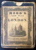 EDWARD MOGG: MOGG'S NEW PLAN OF LONDON, engraved part hand coloured plan 1837, 32 sections backed