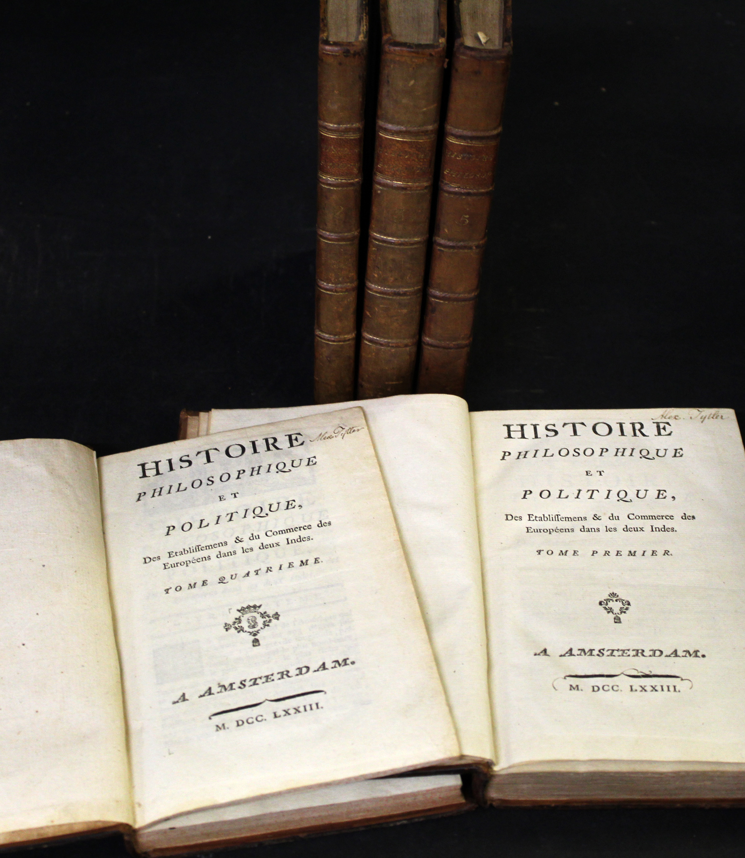 [GUILLAUME THOMAS-FRANCOIS ABBE RAYNAL]: HISTOIRE PHILOSOPHIQUE ET POLITIQUE DES ETABLISSEMENS DU - Image 2 of 2