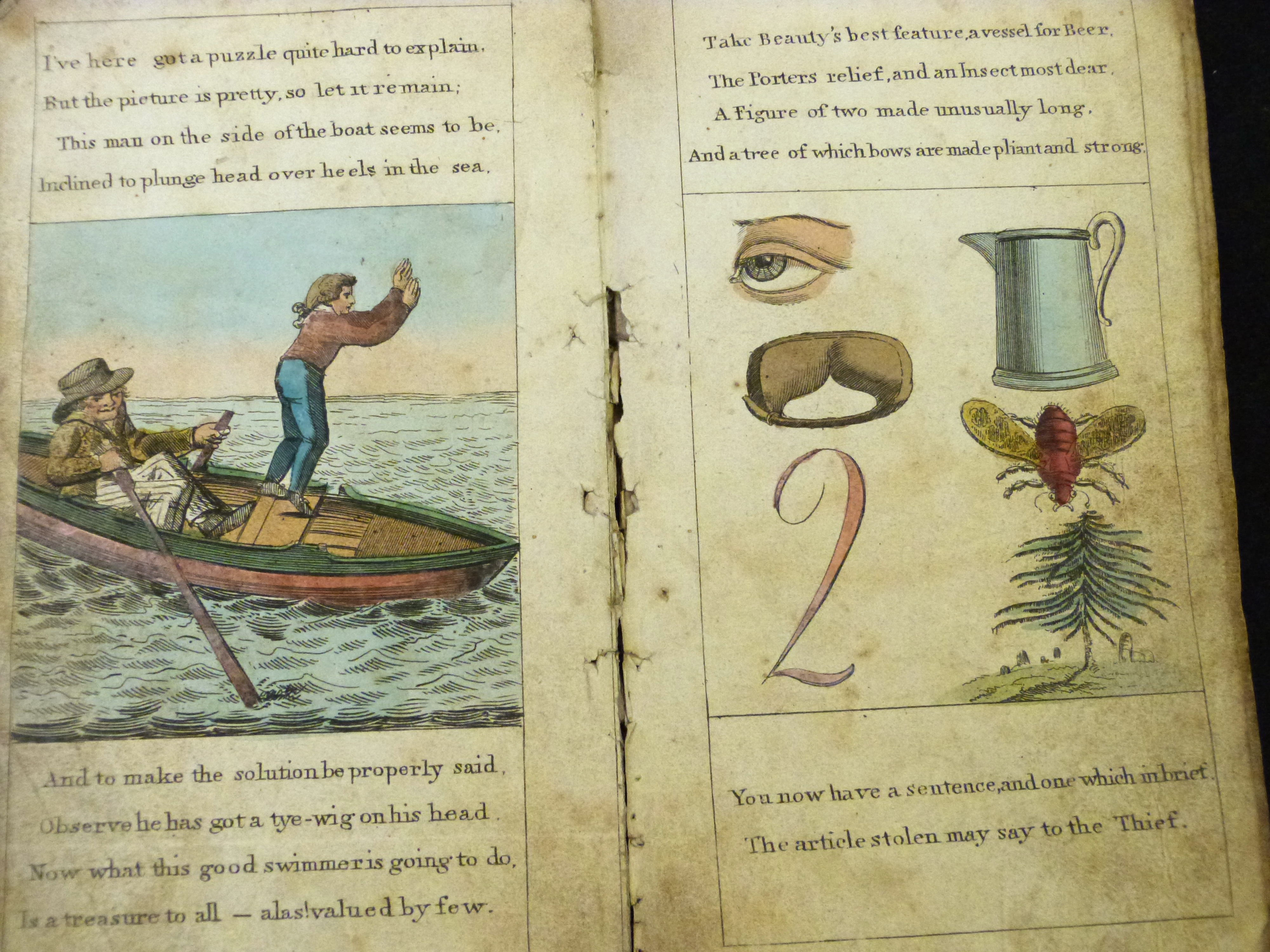 ANON: GAFFER GUESS AT'M'S FIRST VOLUME OF PUZZLES..., London, E Wallis, circa 1820, 14 hand coloured - Image 3 of 3