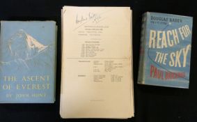 SIR JOHN HUNT: THE ASCENT OF EVEREST, London, Hodder & Stoughton, 1953, 2nd impression, signed and