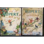 RUPERT IN MORE ADVENTURES, [1944] annual, price unclipped, 4to, original pictorial wraps + A NEW