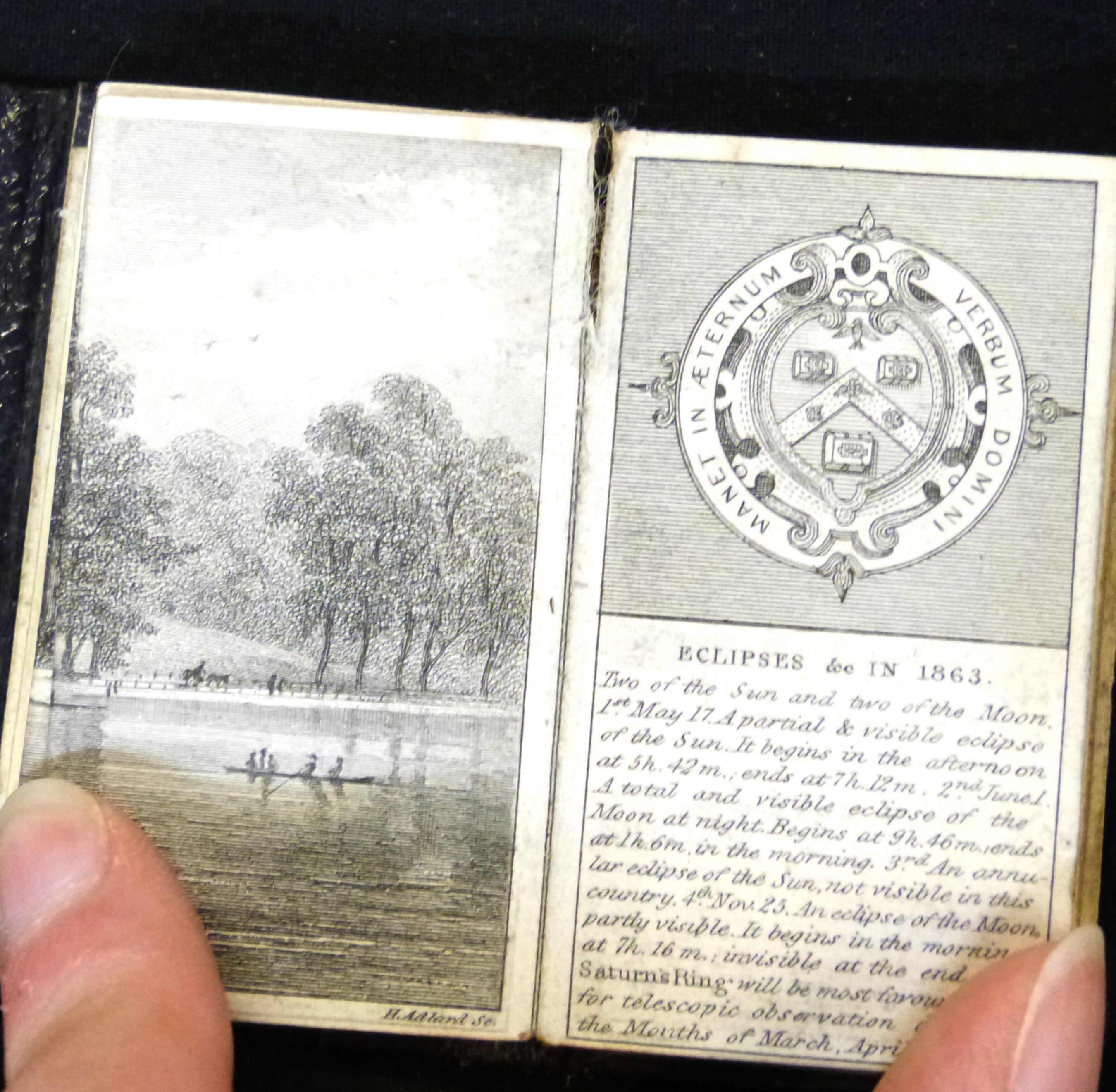 LONDON ALMANACK FOR 1863, [London 1862], miniature book, engraved view of Royal Humane Society's - Image 2 of 4