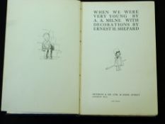 ALAN ALEXANDER MILNE: WHEN WE WERE VERY YOUNG, ill E H Shepard, London, Methuen, 1924, 6th